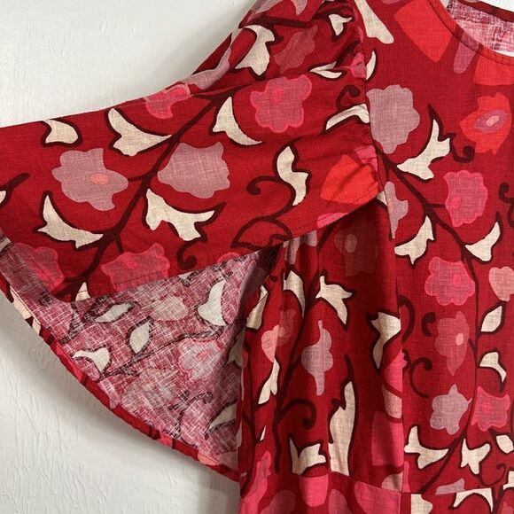 RHODE for Target Zinnia Floral Print Bell Sleeve Midi Dress Size 18 - Picture 5 of 13